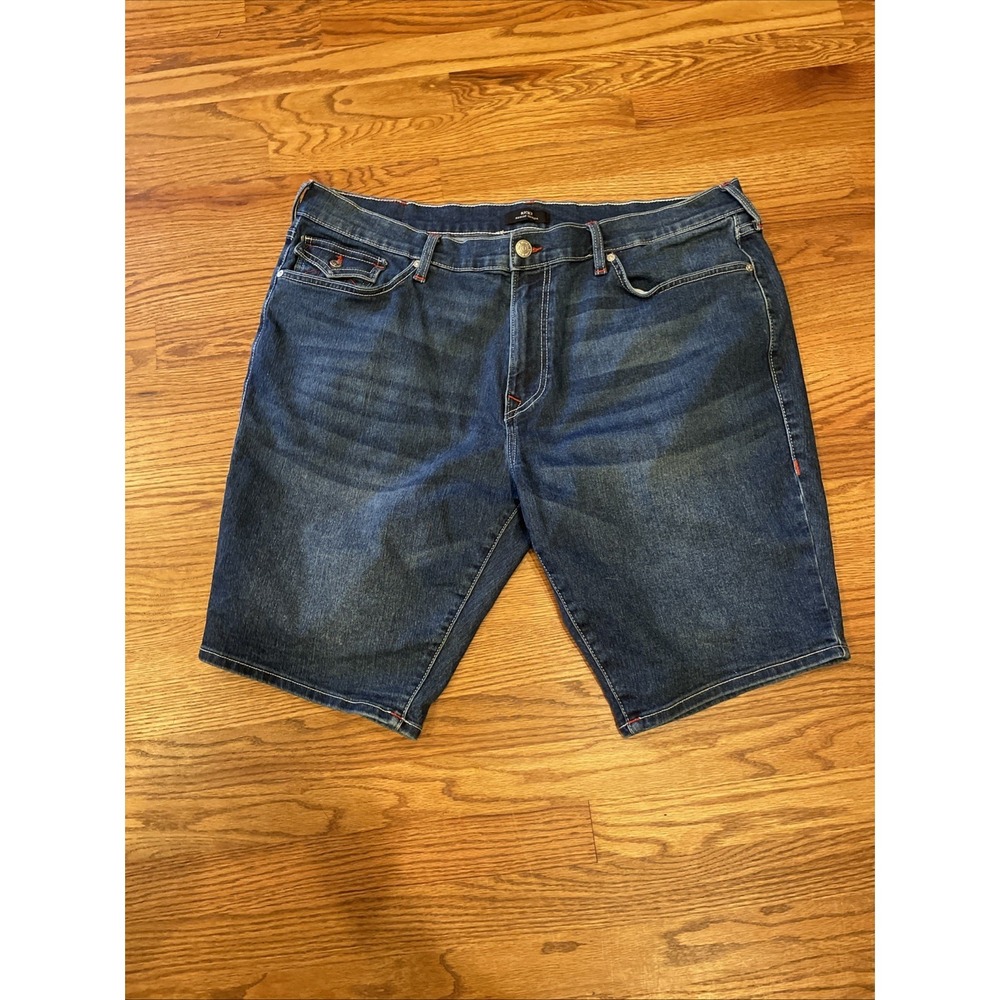 True Religion Men's Ricky Relaxed Straight Jean Denim Shorts Blue Size 40